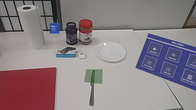 Highlighted object in the augmented reality guidance interface